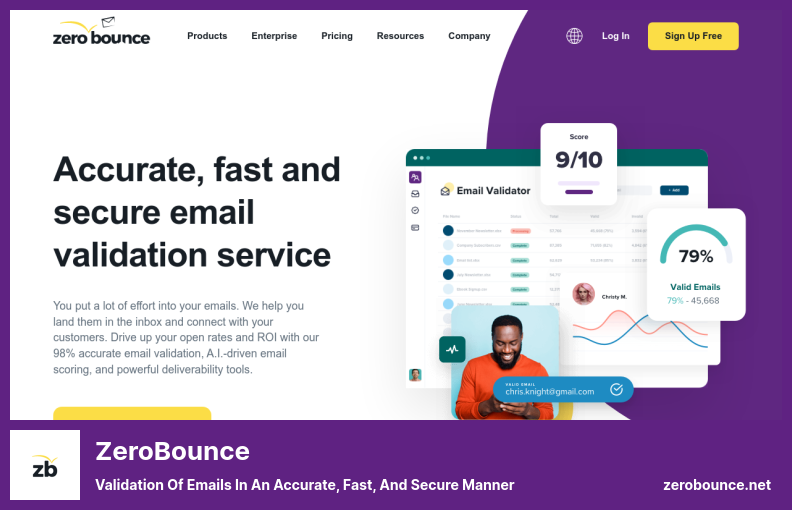 ZeroBounce - Convalida delle e-mail in modo accurato, veloce e sicuro