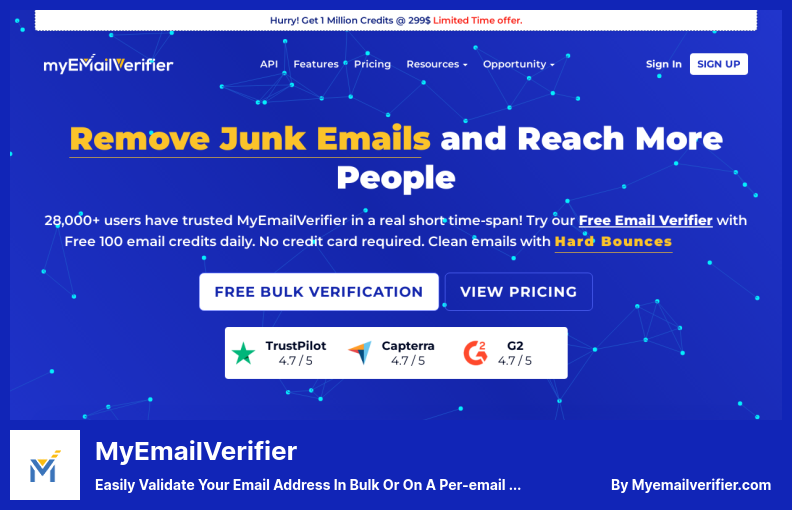 myEmailVerifier - Convalida facilmente il tuo indirizzo e-mail in blocco o per e-mail
