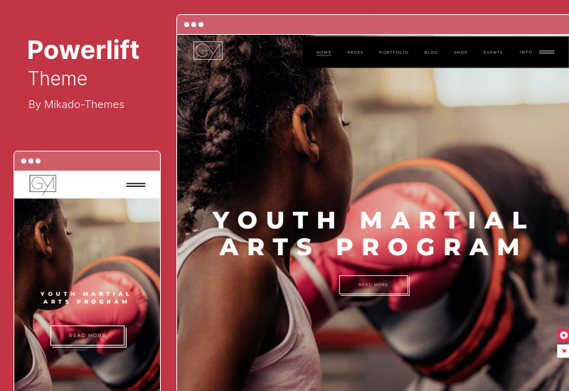 Powerlift 主題 - 健身房 WordPress 主題