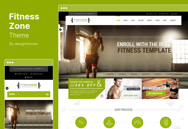 Fitness Zone Theme - 健身房,健身 WordPress 主題