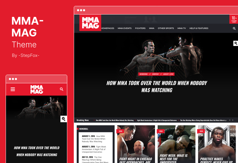 MMA-MAG 主題 - MMA 體育雜誌 WordPress 主題