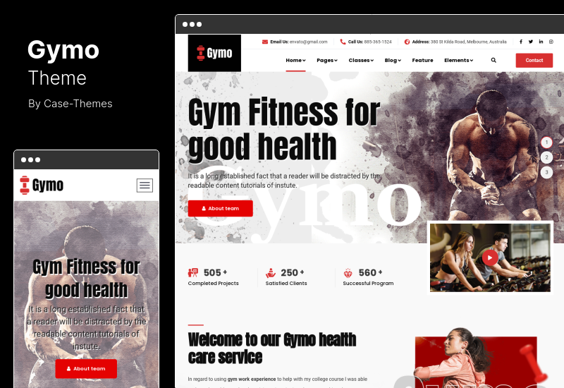 Gymo Theme - 健身房健身 WordPress 主題