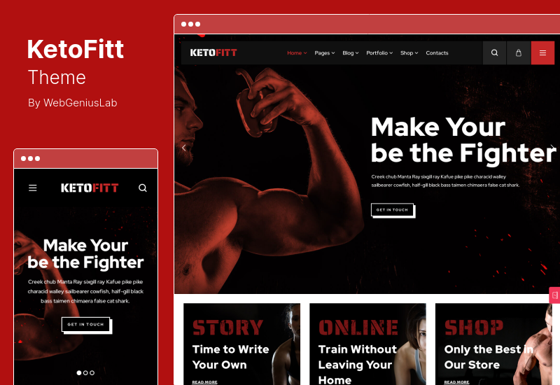 KetoFitt 主題 - Fitness GYM WordPress 主題