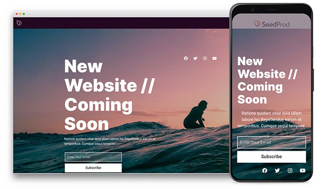 surfresponsivelandingpagetemplate - SeedProd Surf responsive landing page template