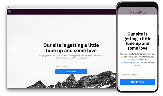 山区响应式着陆页模板 - SeedProd Mountain responsive landing page template
