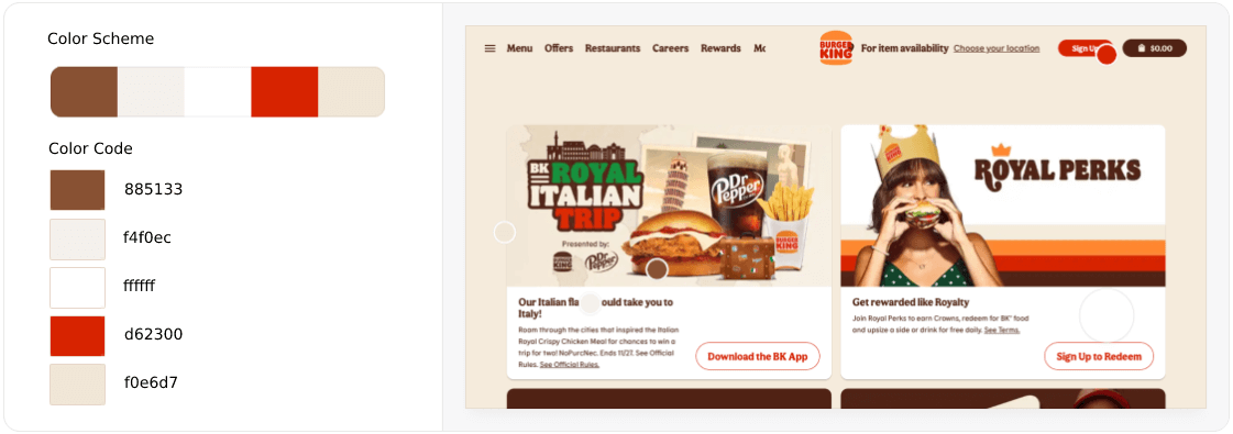 Beste Website-Farbschemata für modernes Webdesign 4 Best Color Scheme for Restaurant Website