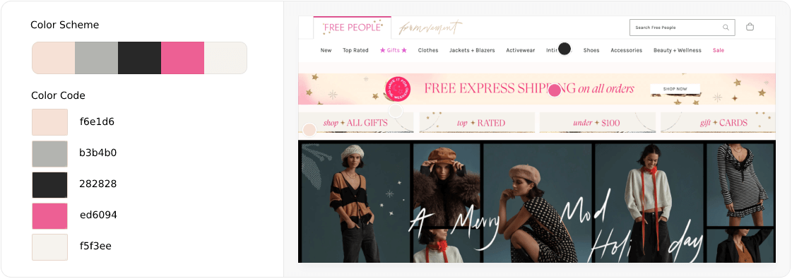 Beste Website-Farbschemata für modernes Webdesign 3 Best Color Scheme for Fashion Website