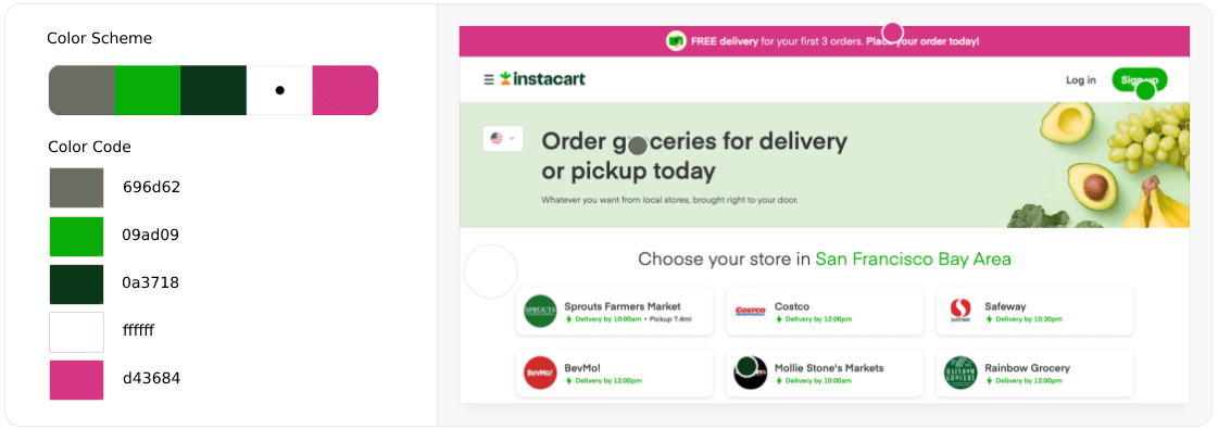 Best Color Scheme for Grocery Website