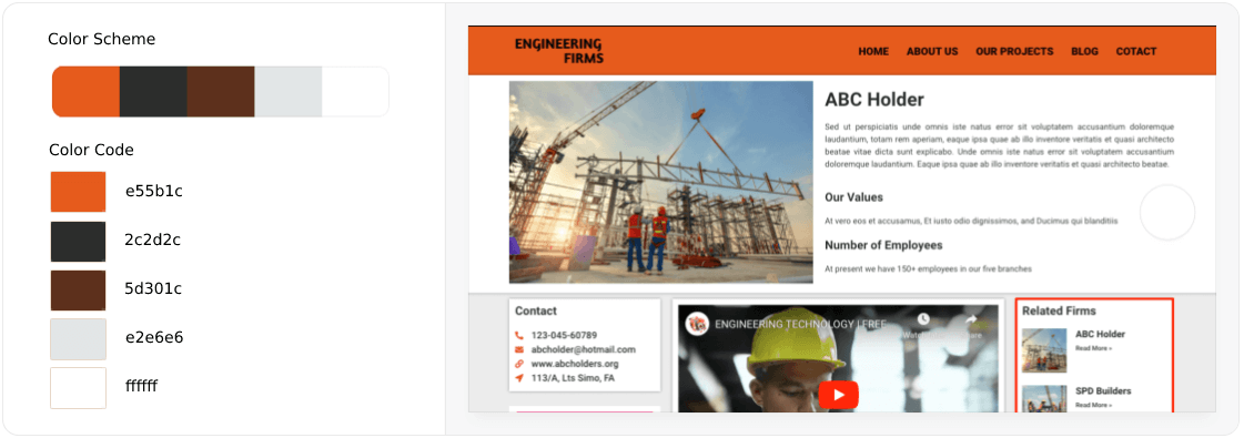 Beste Website-Farbschemata für modernes Webdesign 10 Best Color Scheme for Engineering Portfolio Website