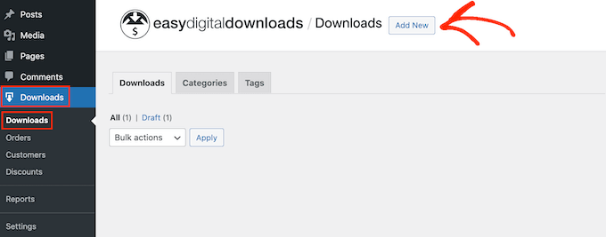 Adición de un nuevo producto de descarga digital