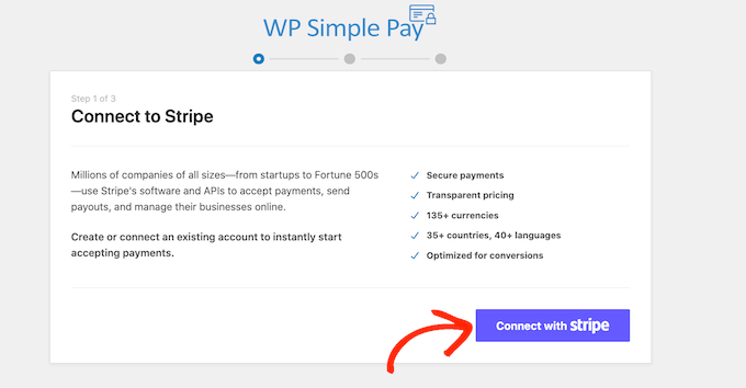 Cómo conectar WP Simple Pay a Stripe