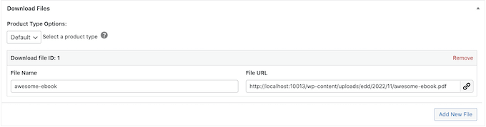 Subir un producto descargable