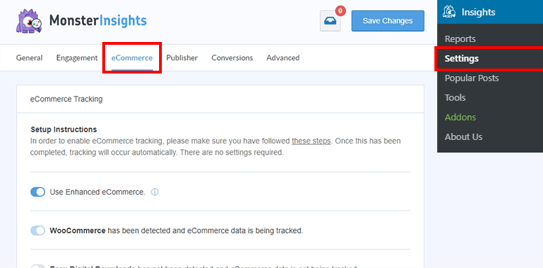 เปิดใช้งานอีคอมเมิร์ซที่ปรับปรุงแล้ว - IsItWP - ตัวตรวจจับธีม WordPress ฟรี Enable enhanced eCommerce
