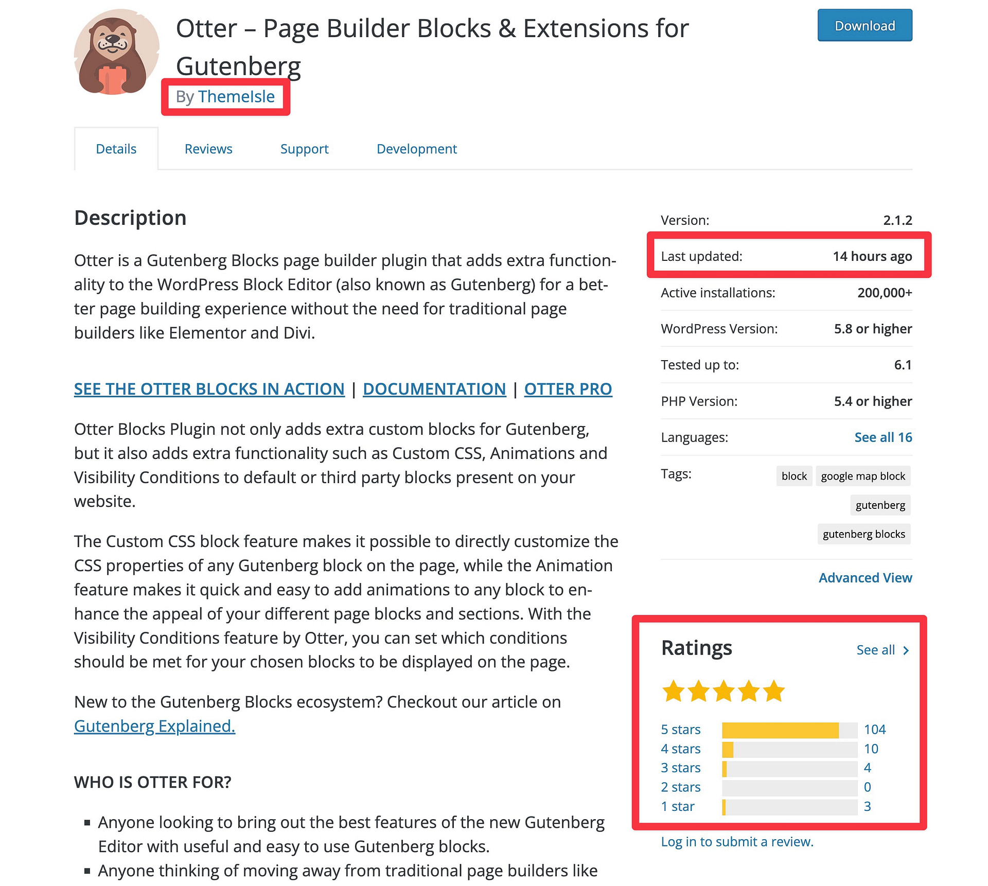 Controlla sempre le recensioni e i dettagli dei plugin prima di installarli