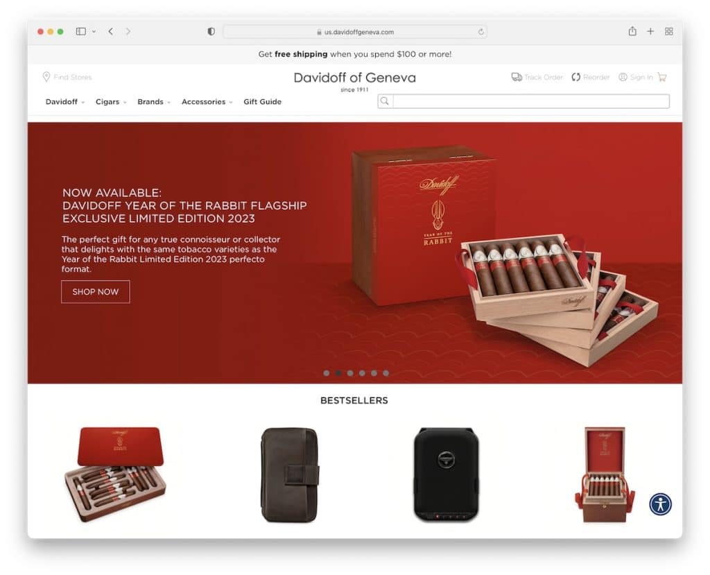 site-ul web davidoff de la geneva bigcommerce