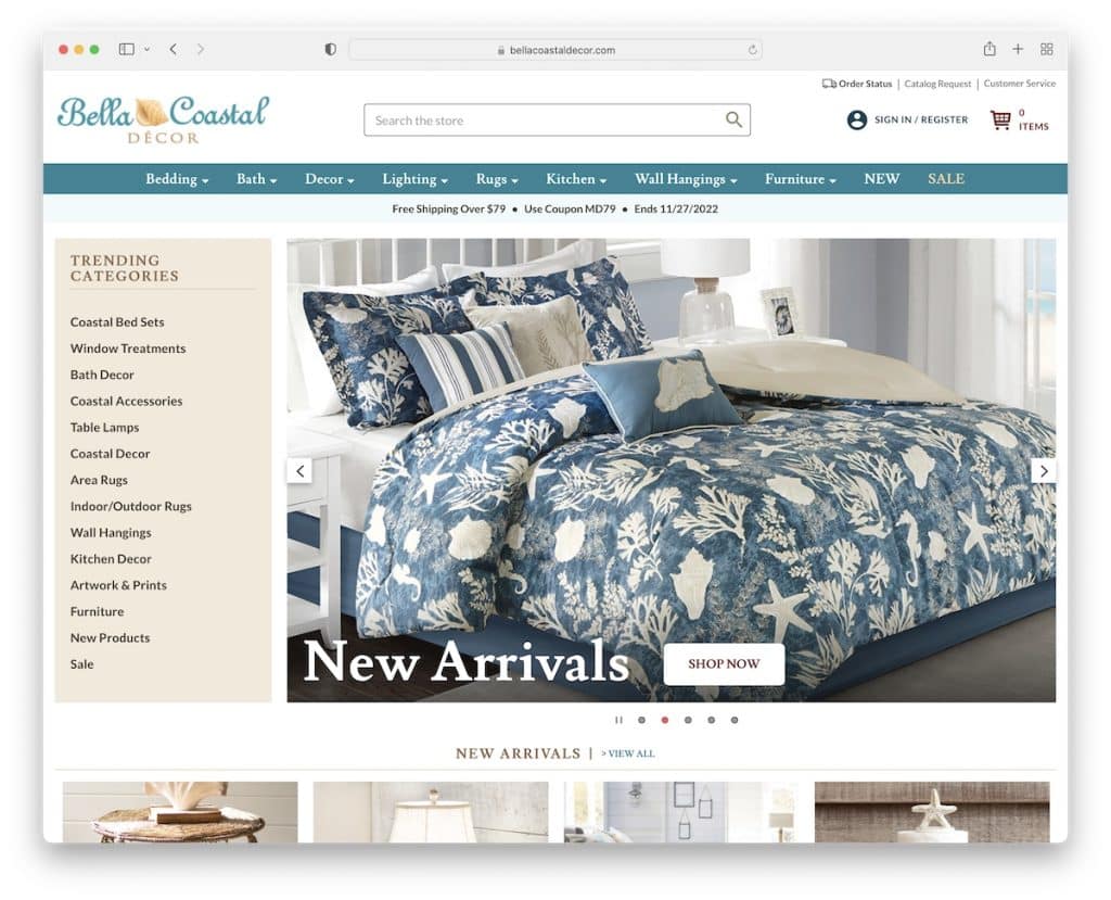 site-ul web bella coastal bigcommerce