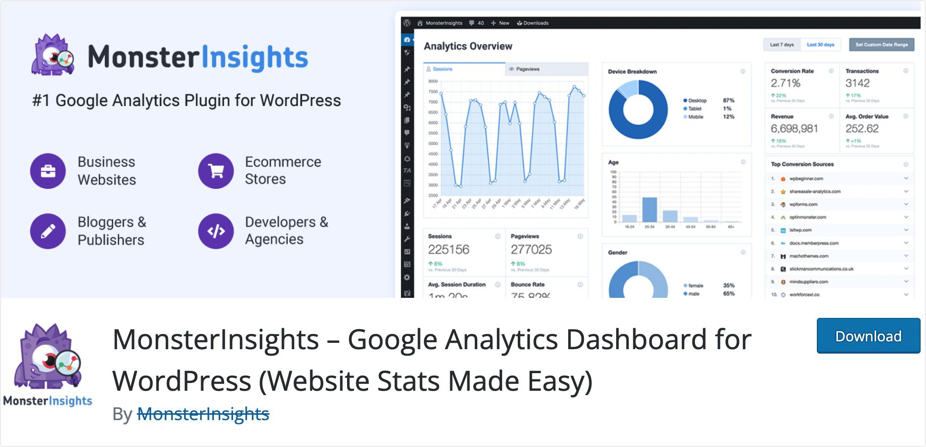 Plug-in do MonsterInsights