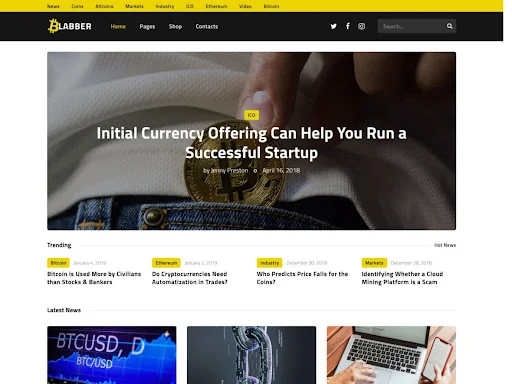 WordPress 暗号通貨テーマ
