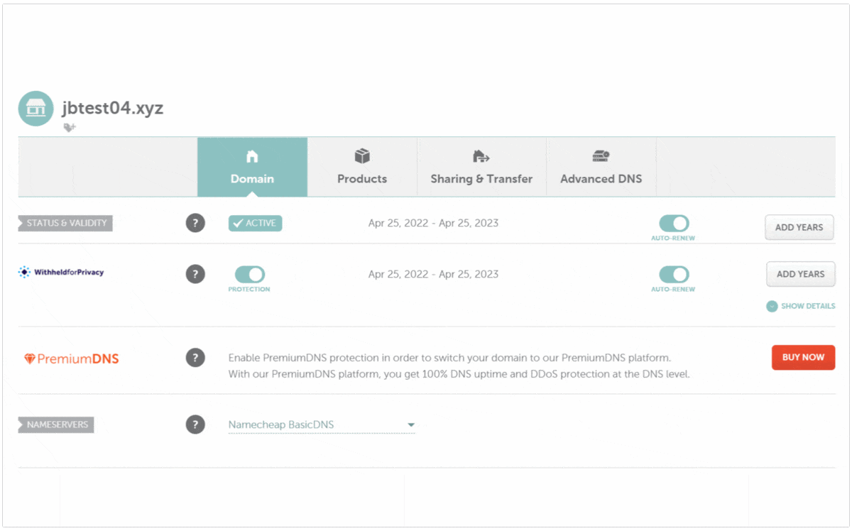 namecheap nameserver (orig)