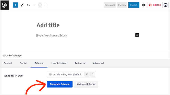 Gerando esquema usando o plugin All in One SEO WordPress