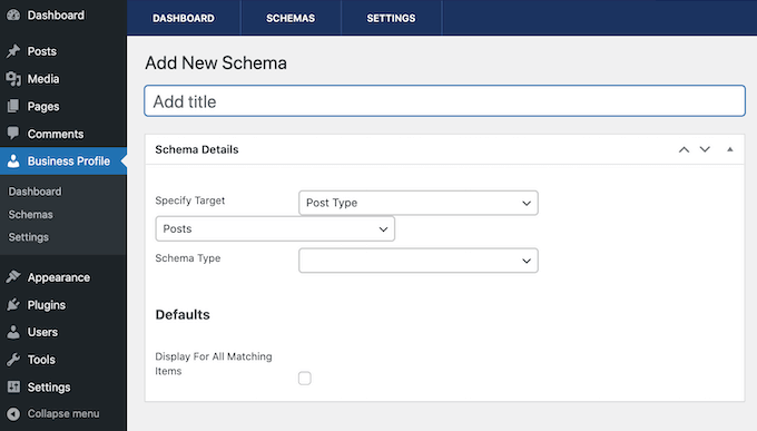 Configurando o esquema padrão para o seu site WordPress