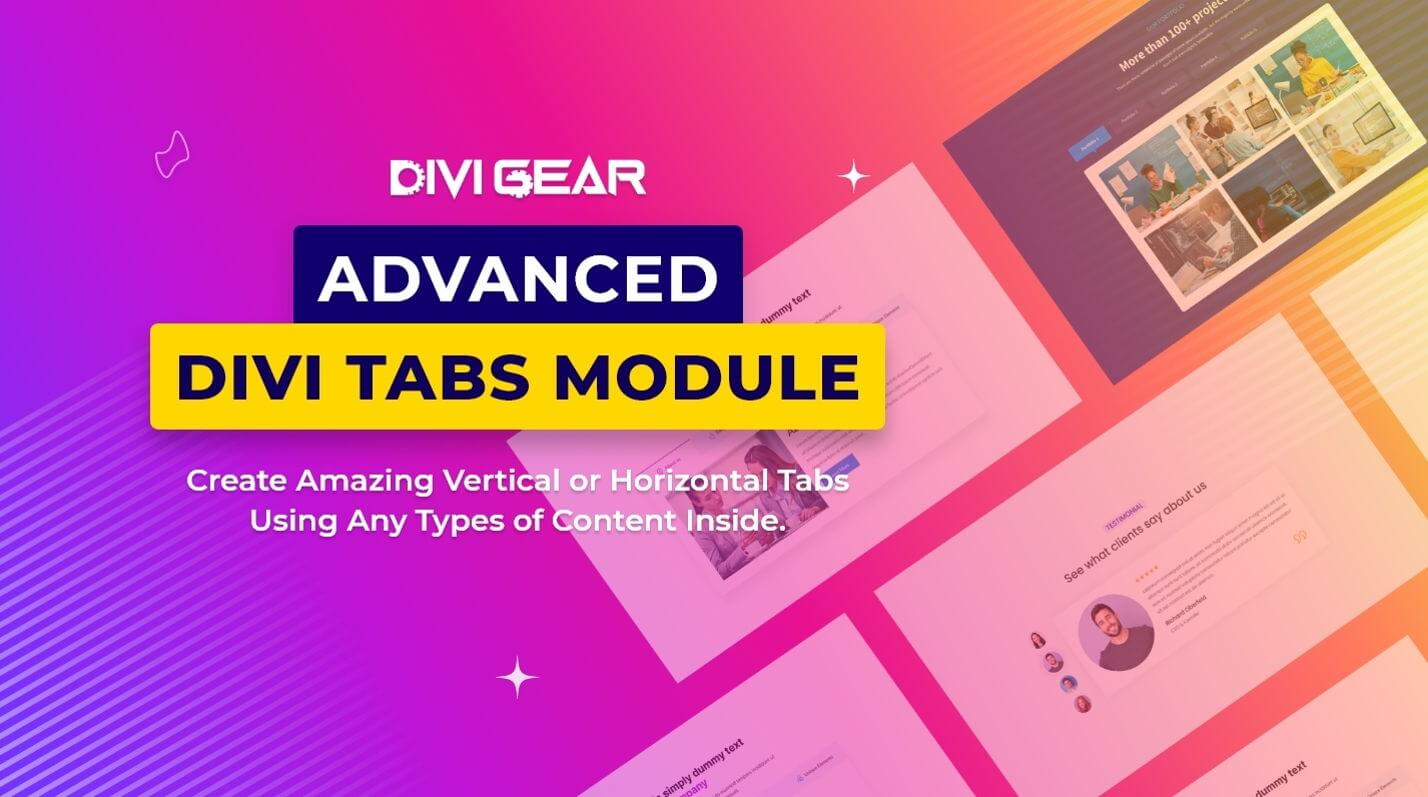 Modul avansat Divi Tabs