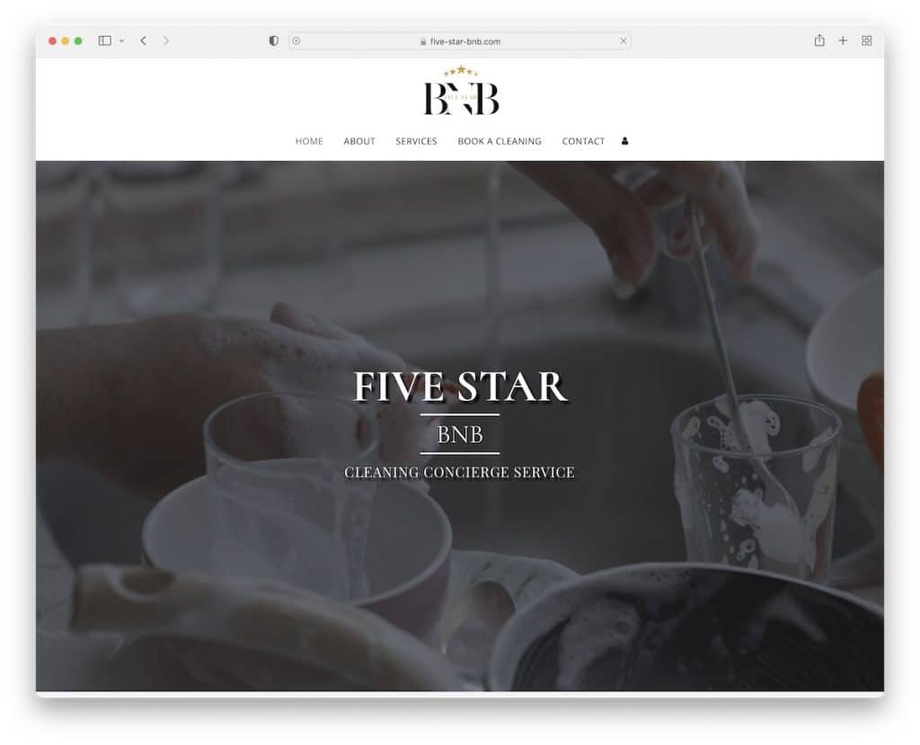 Fünf-Sterne-Site123-Website