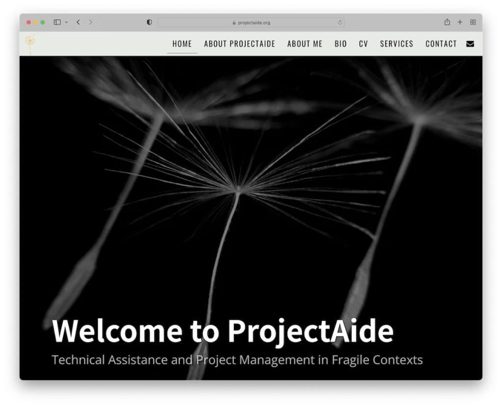 เว็บไซต์ projectaide site123