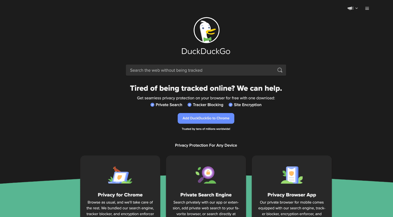 DuckDuck Bot web tarayıcısı