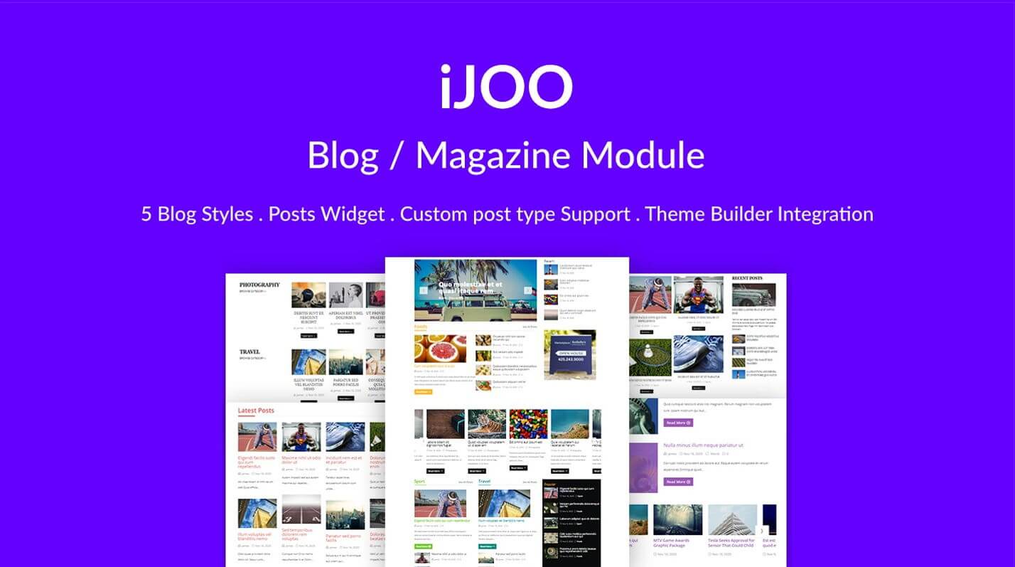 iJOO – 高級博客/雜誌模塊