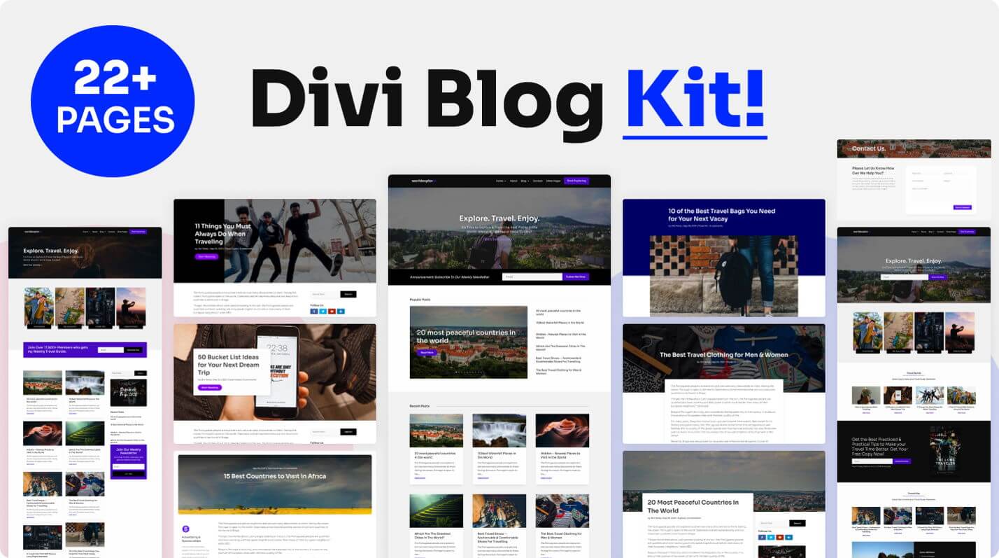 Kompletny zestaw Divi Blog!