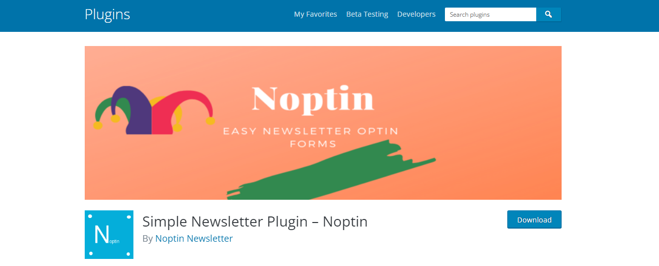 Boletín de noticias de Noptin: complementos de boletines de wordpress