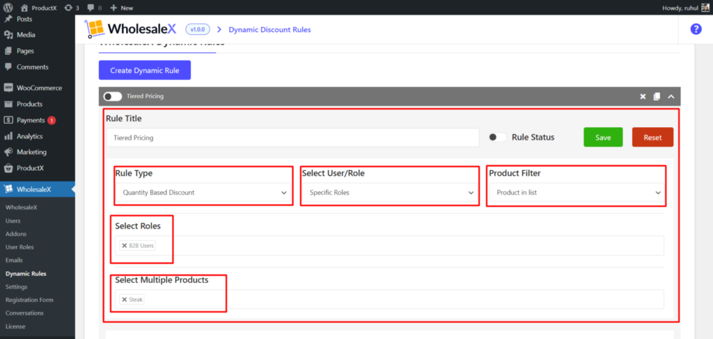 كيفية تقديم خصومات بالجملة مع WholesaleX 13 WholesaleX Quantity Based Discount Settings