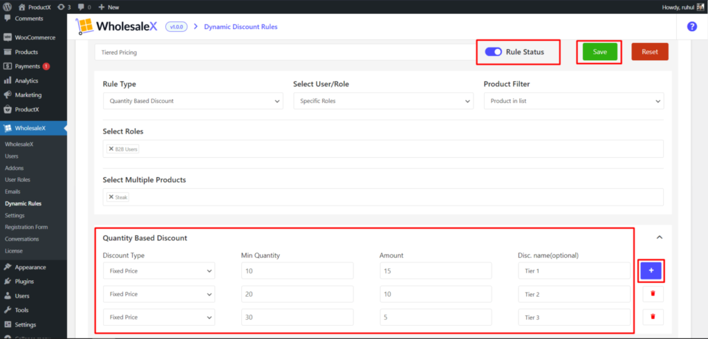 كيفية تقديم خصومات بالجملة مع WholesaleX 14 WholesaleX Quantity Based Discount Tier Creation