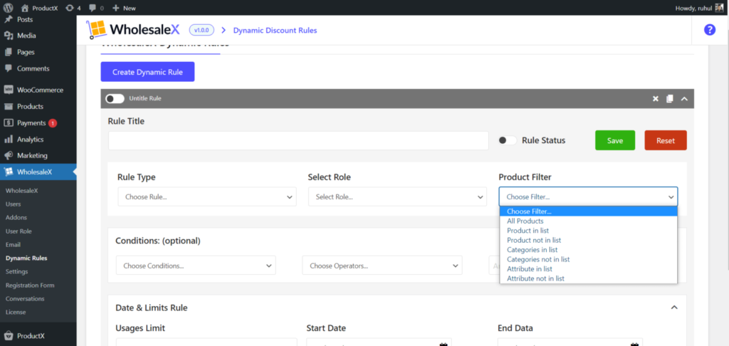 كيفية تقديم خصومات بالجملة مع WholesaleX 7 WholesaleX Product Filter