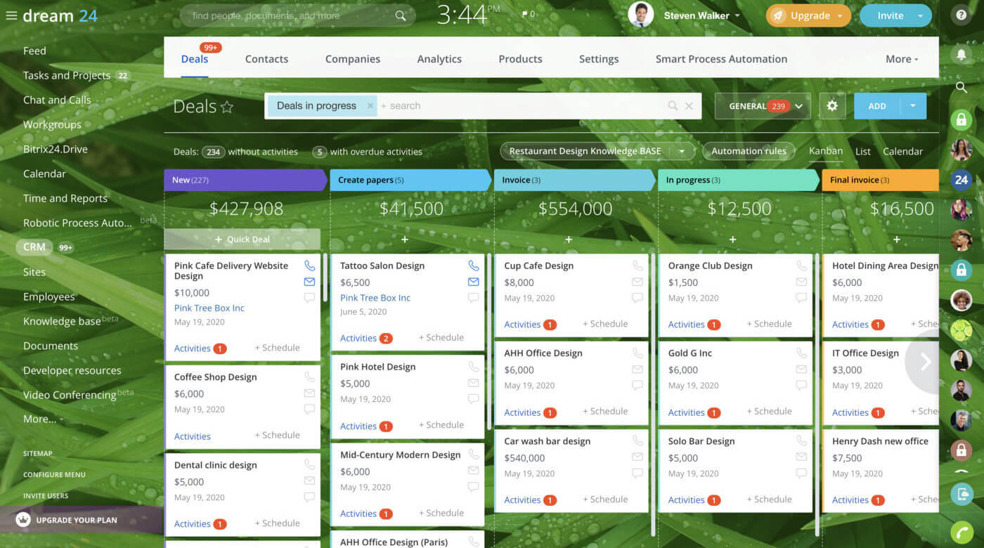 Bitrix24 Open Oferte Kanban View