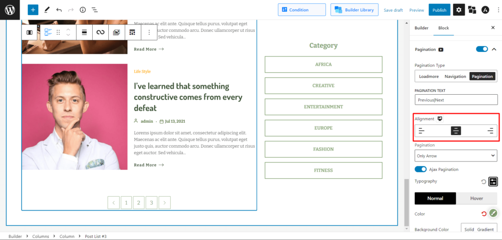 Jak dodać numeryczną paginację WordPress 10 WordPress Numeric Pagination Changing Alignment