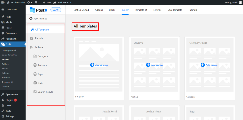 Jak dodać numeryczną paginację WordPress 5 PostX Dynamic Site Builder