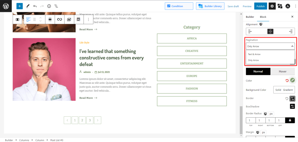 Jak dodać numeryczną paginację WordPress 11 WordPress Numeric Pagination Showing Texts or Arrow