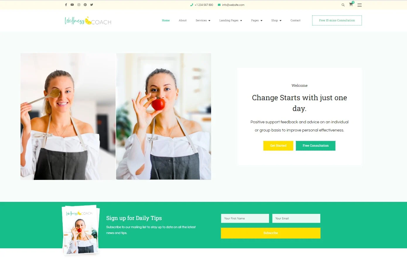 2023년 라이프 코치를 위한 5가지 최고의 WordPress 테마 목록 74 wellness coach lite the stunning theme in many best wordpress themes for life coaches