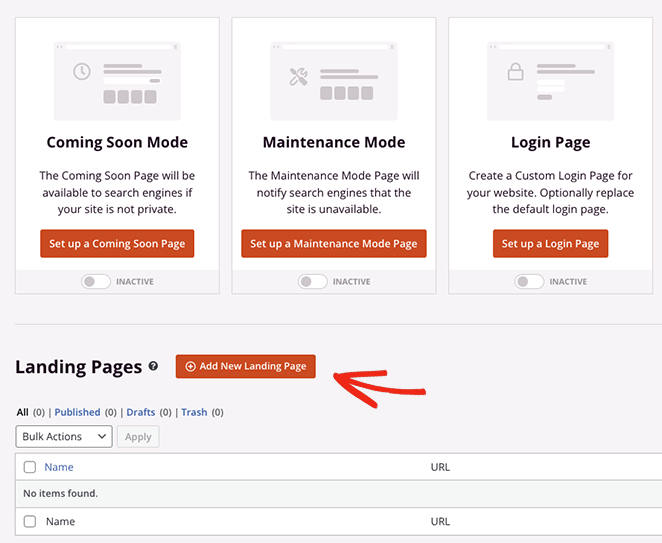 เพิ่มหน้า Landing Page ใหม่ - SeedProd Add new landing page