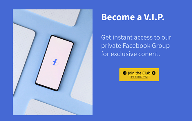 facebookgrouplandingpageตัวอย่าง - SeedProd Facebook group landing page example