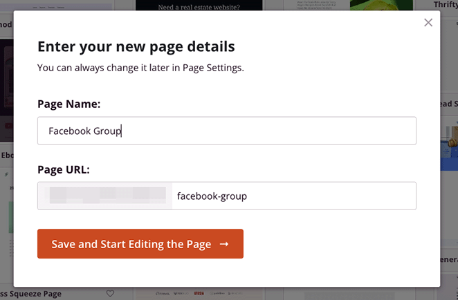 landingpagename2 - SeedProd Enter your landing page name and URL