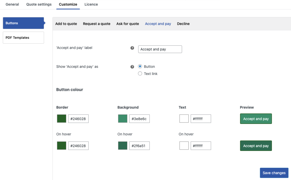 他の WooCommerce 見積もり依頼ボタンをカスタマイズする