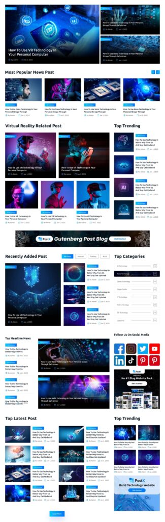 เค้าโครงข่าวเทคโนโลยี 2: ดึงดูดผู้ที่ชื่นชอบเทคโนโลยี 2 Tech News Layout 2 Speciality