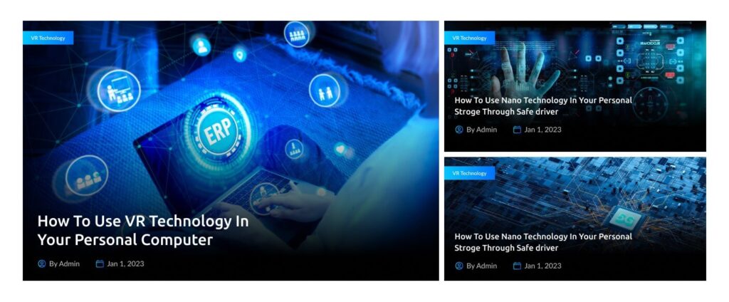 เค้าโครงข่าวเทคโนโลยี 2: ผู้ที่ชื่นชอบเทคโนโลยีที่ชวนให้หลงใหล 3 Tech News Layout 2 Hero Section