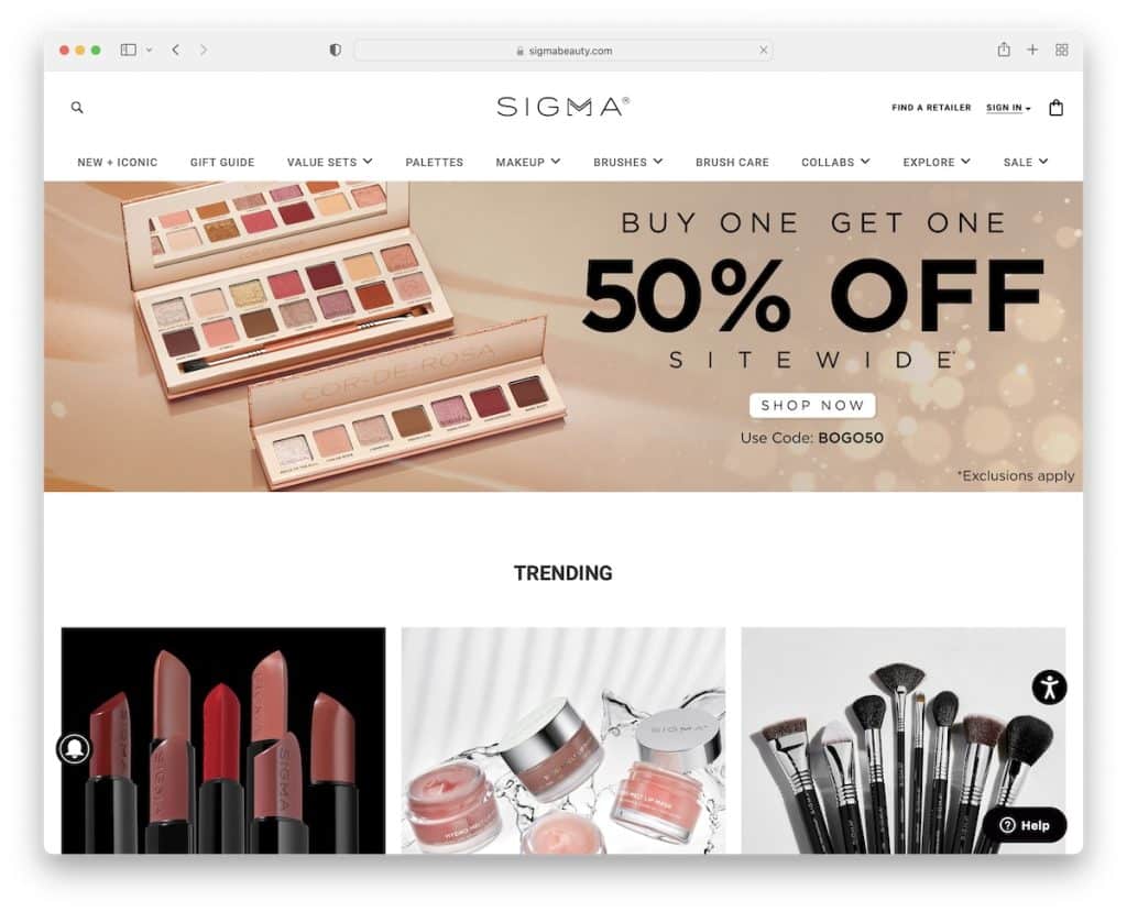 site-ul web sigma magento
