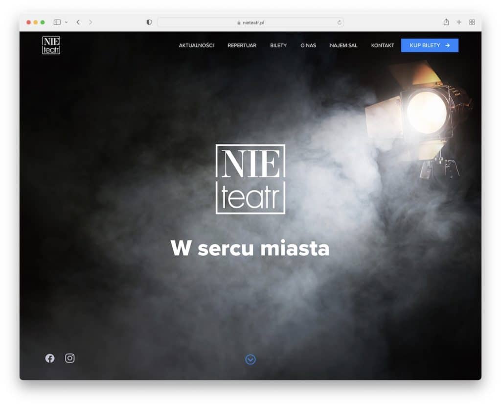Site do Teatro Nieteatr