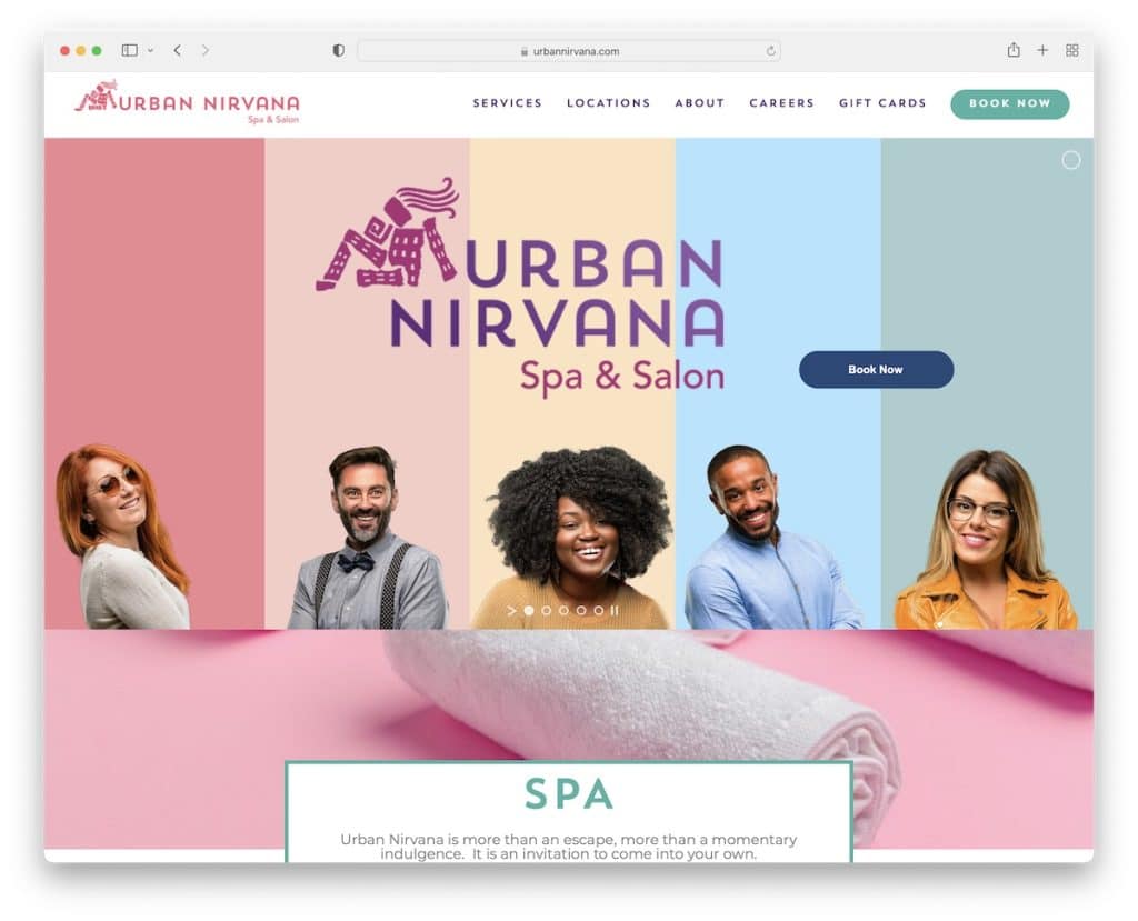 site de spa urban nirvana
