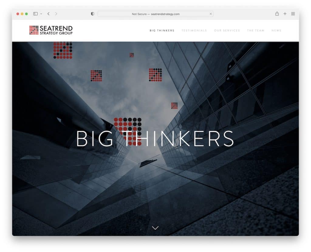 website de serviço de estratégia seatrend